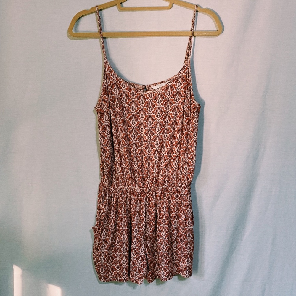 H&M Printed Romper | Adjustable Straps | Pockets